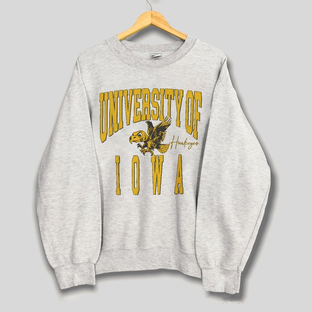 University of Iowa Hawkeyes Football Sweatshirt, Retro Iowa Hawkeyes NCAA Shirt